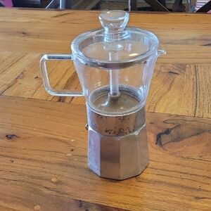 Moka Stovetop Espresso Maker,Crystal Glass-top & Aluminum Espresso Moka Pot